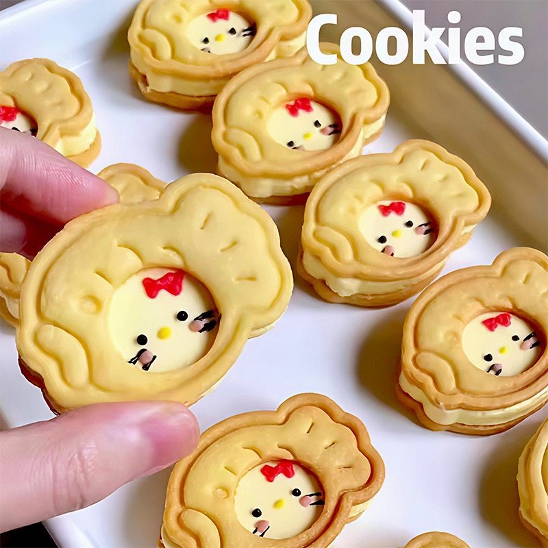 可爱小鱼夹心饼干烘焙模具网红零食家用DIY立体模具亲子创意工具