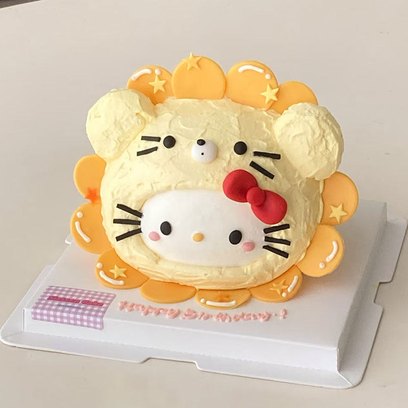 网红Holle Kitty翻糖蛋糕切模卡通小猫蝴蝶结切模蛋糕装饰DIY烘培