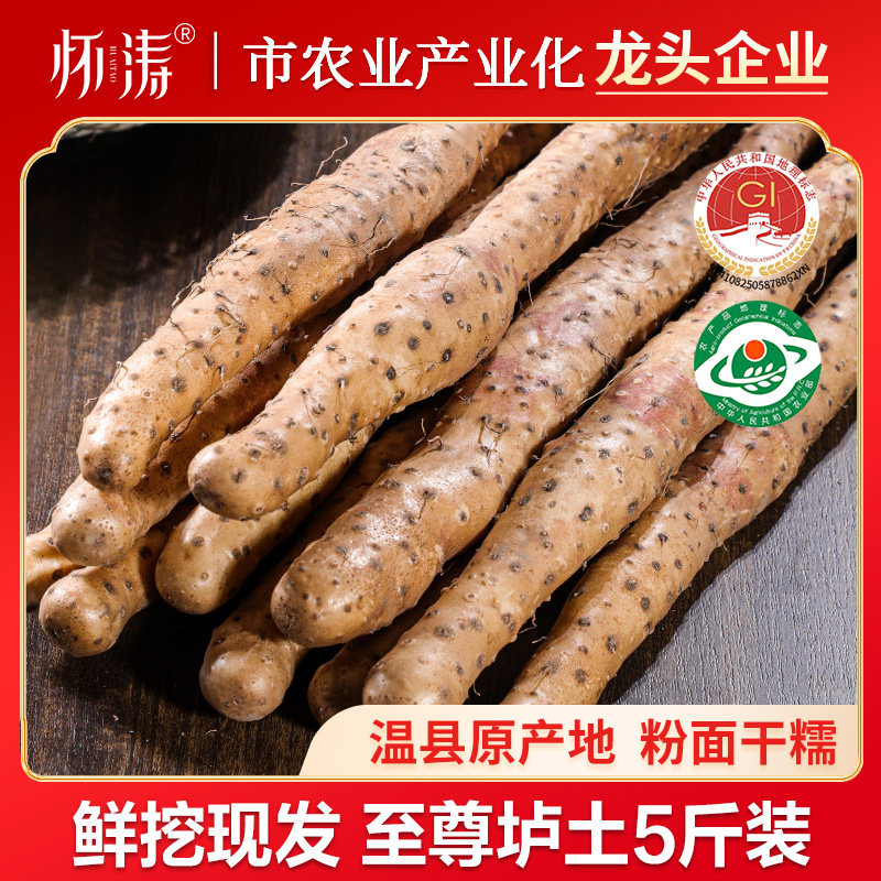 怀涛河南焦作温县正宗精品垆土铁棍山药新鲜怀淮山铁杆铁棒山约