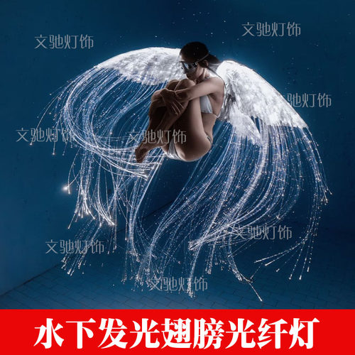 水下光纤灯景观水下灯表演灯水下发光翅膀发光纤维灯天使灯装饰灯