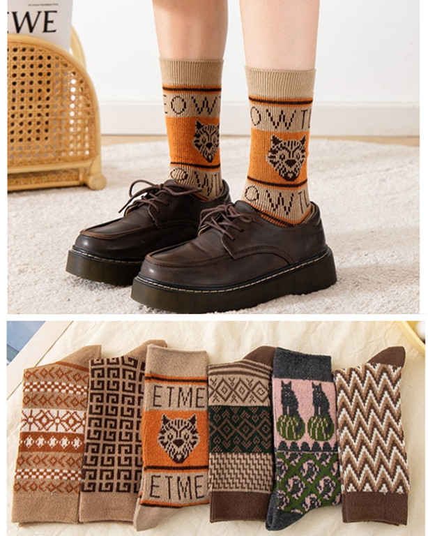 日韩堆堆袜女复古街头袜子