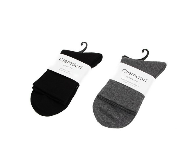 clemdorf袜子男短袜夏季宽口男士商务袜竹纤维防臭无缝短筒男袜