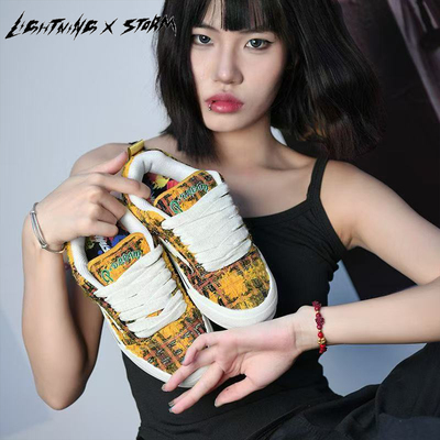 闪电板鞋男美式休闲爆款潮流男鞋