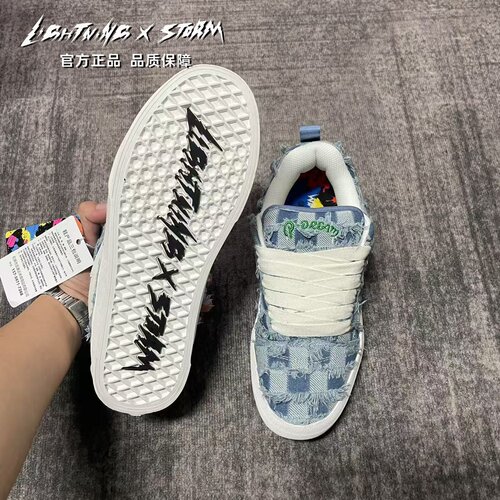 正品 LIGHTNINGXSTORM毕加索画作联名闪电风暴百搭爆款潮流板鞋子