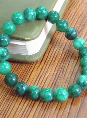 墨翠油青宝石小号绿色玉手链