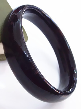 珠宝玉器手镯加宽能量玻璃黑玛瑙
