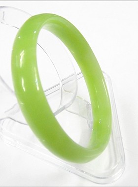 扁条新疆玻璃时尚风饰品碧玉手镯