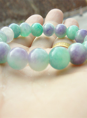 天然水晶绿幽灵玛瑙多宝手链