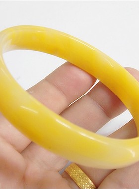 晚霞红玻璃玉手镯