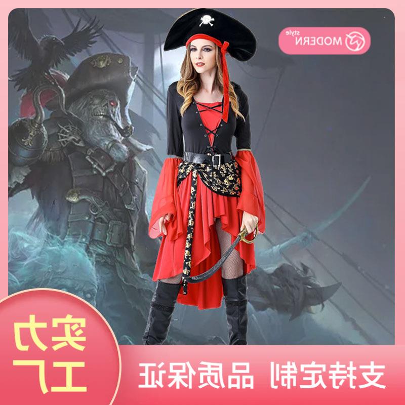 万圣节服装女海盗服装外贸出口游戏制服诱惑cosplay大码欧美代发-封面