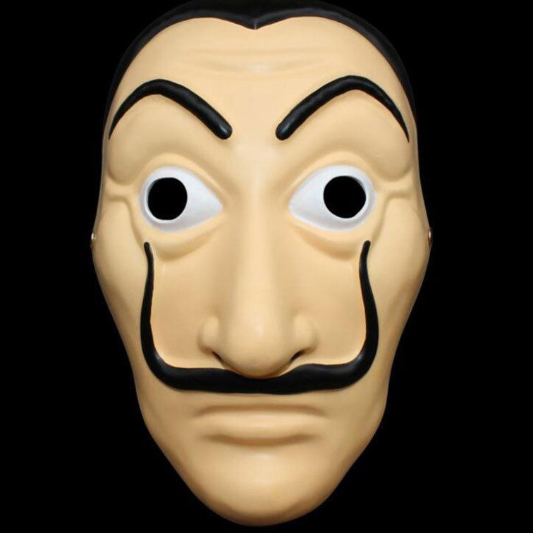 dali纸钞屋达利面具la casa de papel纸牌屋面具树脂游戏道具mask
