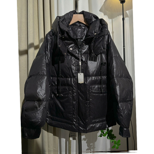 2025年冬女士90绒连帽羽绒服韩版 亮面小个子显瘦外套 时尚
