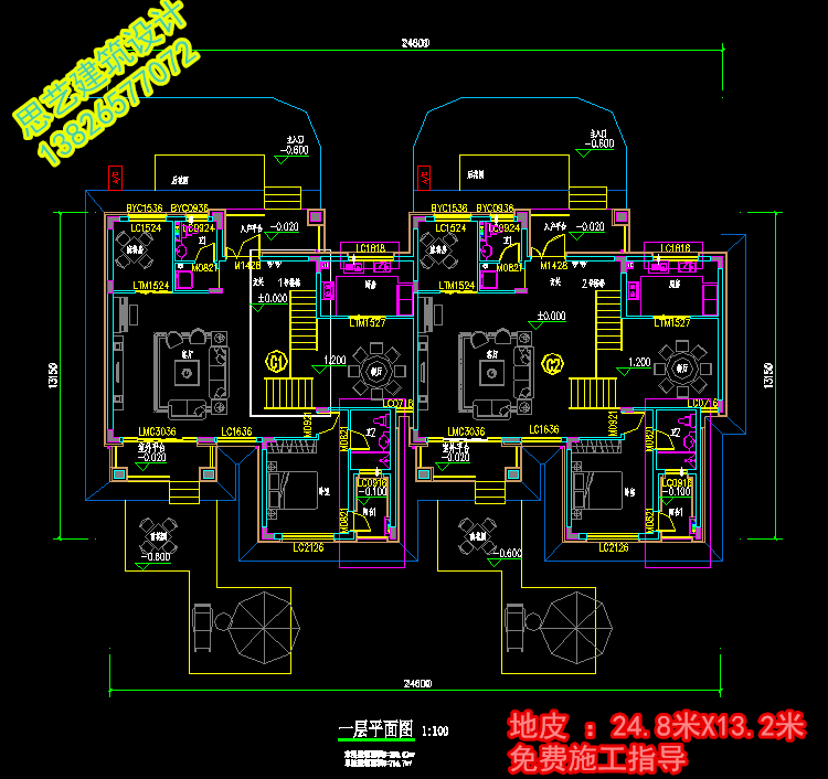 二层三层半农村欧式别墅设计图纸效果图1自建房屋6整套建筑施工图