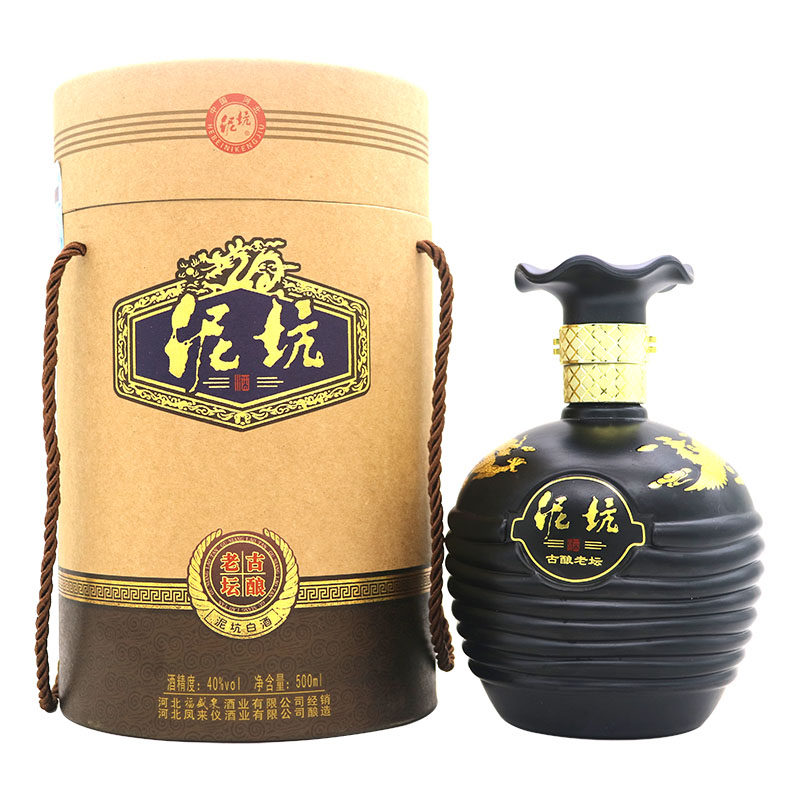 泥坑优级浓香型白酒老坛古酿40度整箱500ml&times;6瓶装纯粮古法酿造