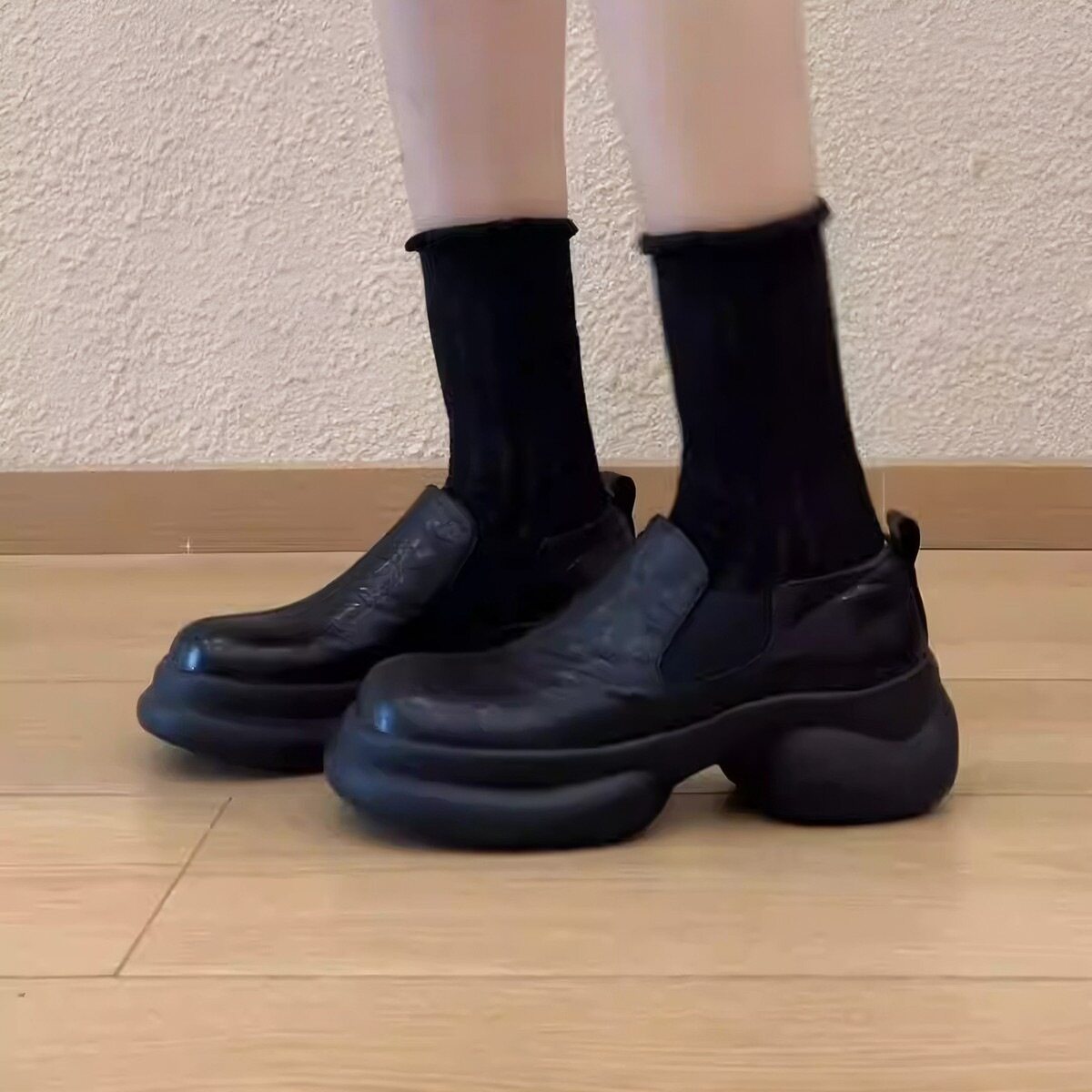 真皮复古乐福鞋女2026新款厚乐福鞋（豆豆鞋）