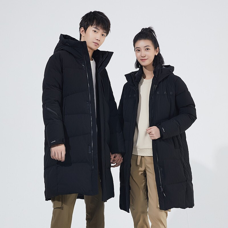 探路者羽绒服男女 秋冬户外防风保暖中长款羽绒服TADJ91533/92534