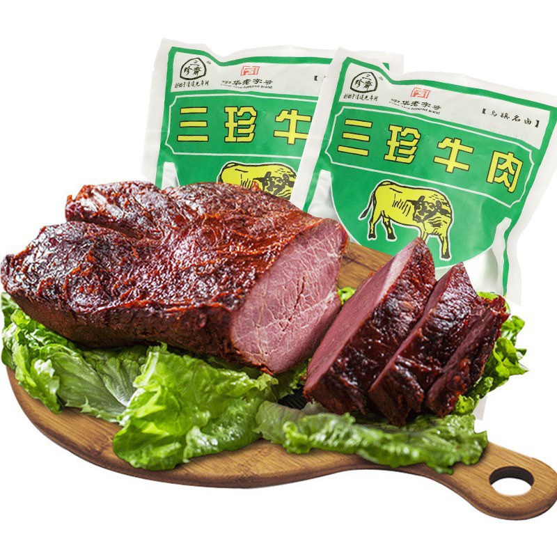 三珍斋五香酱牛肉100gX2袋真空包装即食熟食卤牛肉零食乌镇特产