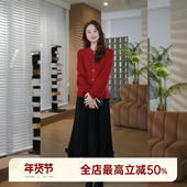 圆领显瘦开衫 邱莹莹 可可小姐轻奢收腰 宽松针织衫 HELA AOMI