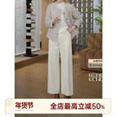 立体剪裁高腰设计九分阔腿休闲裤 邱莹莹 只有裤 型 HELA AOMI