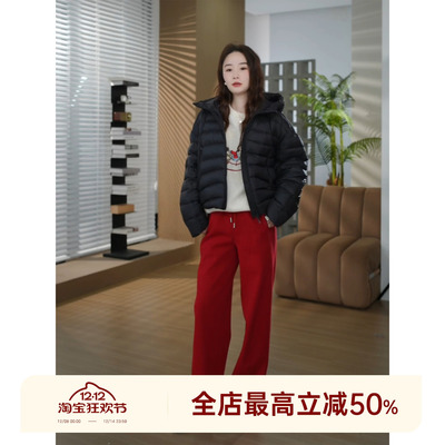 邱莹莹 HELA AOMI “鸿运当头”亲肤松紧腰运动风阔腿休闲