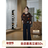 HELA AOMI 南瓜派对 邱莹莹 绵羊毛100%软糯保暖南瓜针织开衫