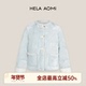 邱莹莹 古风复古提花羽绒服毛毛拼接外套 国风丝绒 HELA AOMI