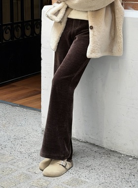邱莹莹 HELA AOMI “抗皱坑条裤”条绒肌理复古氛围感休闲裤