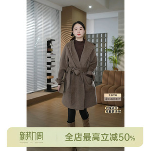 优雅软糯线条感大衣 原单线·小骆马100% 邱莹莹HELA AOMI