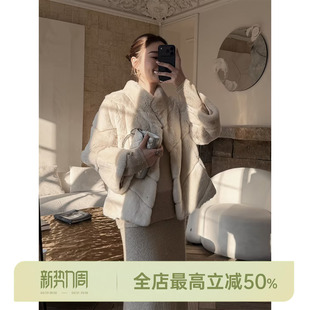 法国进口獭兔皮斜纹镶条工艺皮草 横排獭兔 邱莹莹HELA AOMI