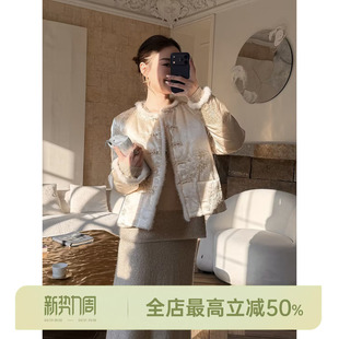 醋酸100%水貂国风羽绒服 醋酸羽绒 邱莹莹HELA AOMI