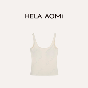 邱莹莹 HELA AOMI “超柔背心”莱赛尔绵羊毛醋酯纤维一体式背心