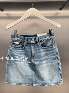 CK Jeans专柜正品 2026春夏新款女士复古摩登猫须牛仔短裙47F901G