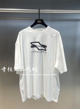 INXX专柜正品 2024夏款TOFOURTH男女印花宽松短袖T恤 TFE201B108