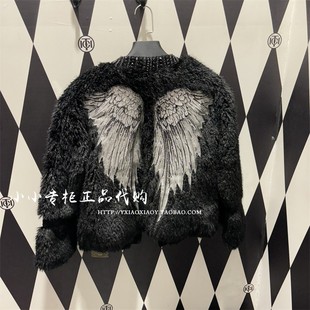 轻奢潮牌TCH专柜正品 2024冬款新中式烫钻毛毛外套 T72D056010