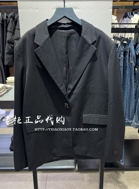 CK Jeans专柜正品  2025新春红品女士羊毛混纺金属扣西服 40433WF