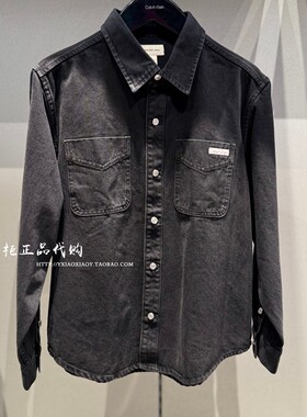 CK Jeans专柜正品 2026春夏新款男士美式复古纯棉牛仔衬衫4RF709G