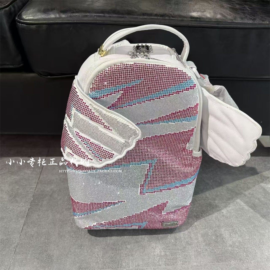 SprayGround鲨鱼嘴正品 2026新款重工烫钻休闲时尚双肩包W1215716