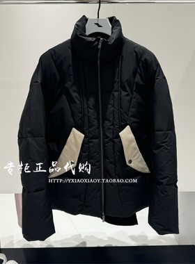 INXX专柜正品 2024冬款TOFOURTH拼接立领时尚宽松棉服 TFE4160093