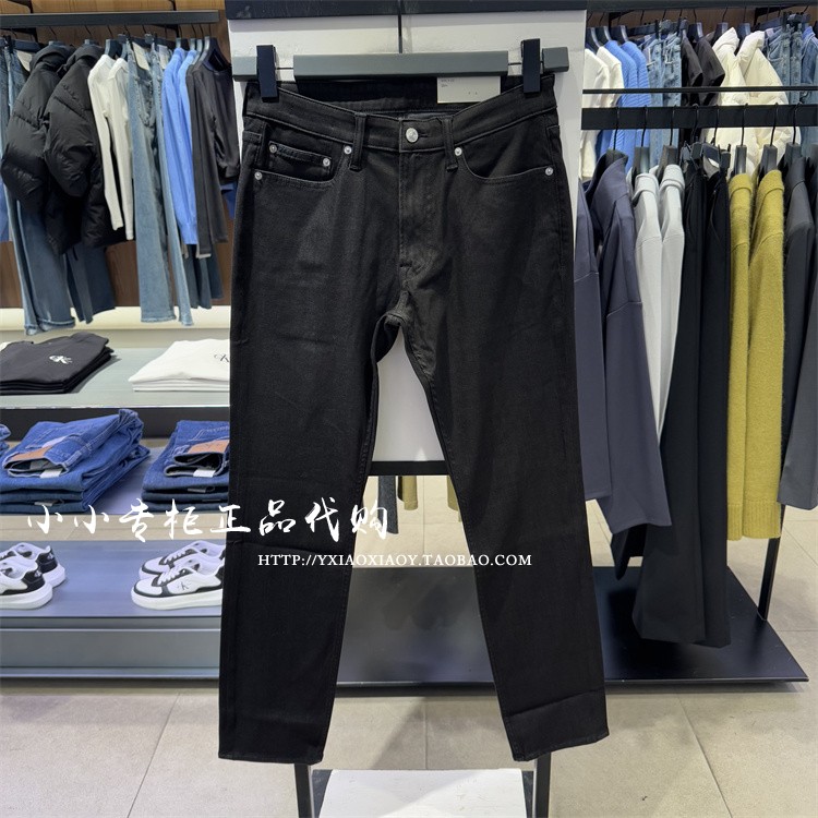 CK Jeans25春夏新款男士休闲通勤经典标牌弹力修身牛仔裤4RAB728