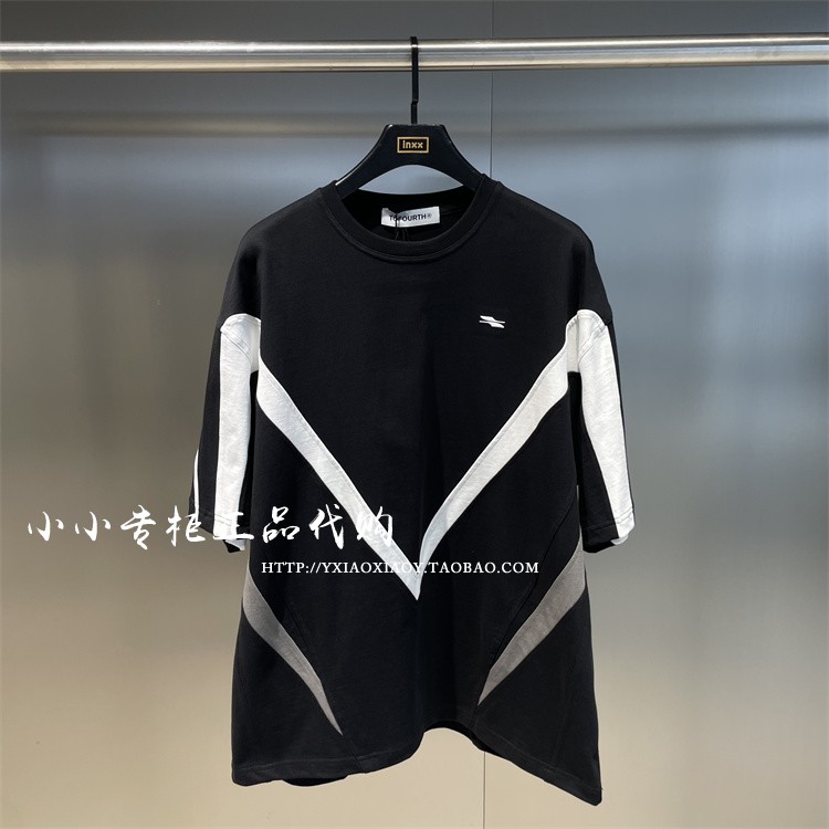 INXX正品拼接色刺绣短袖T恤