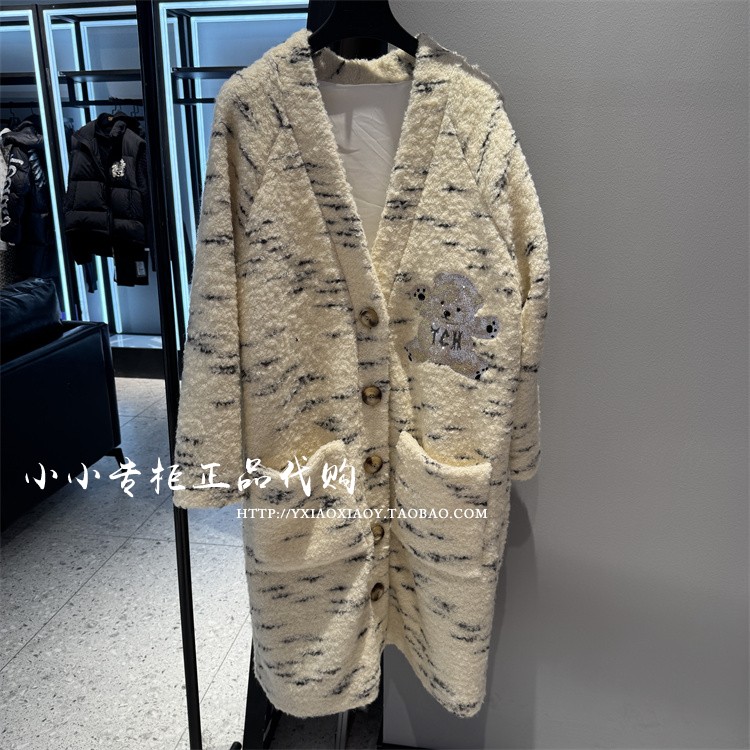 TCH正品翅膀烫钻长款大衣