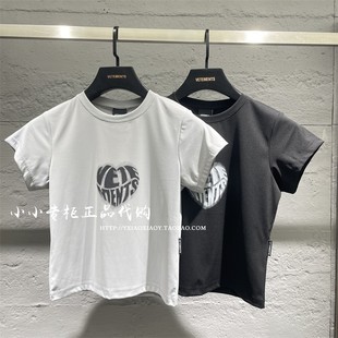 35352004 VETEMENTS维特萌专柜正品 2025夏款 女士印花显瘦短袖 T恤