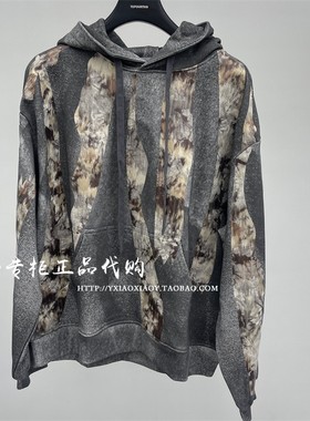 INXX TOFOURTH专柜正品 2024春款男女拼接印花连帽卫衣TFE1102010