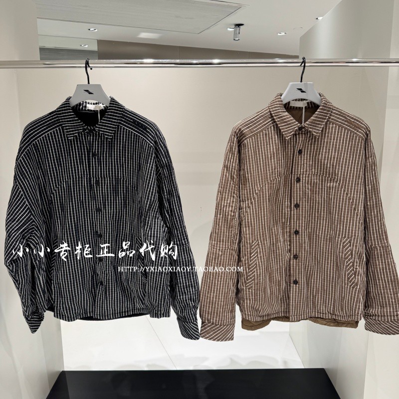 INXX条纹刺绣棉服男女