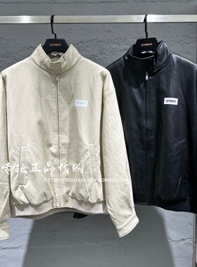 VETEMENTS维特萌专柜正品 2025冬款男女仿皮质印花棉服 35711001