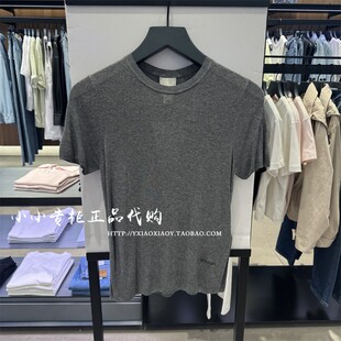 CK Jeans专柜正品 25夏季新款女士字母提花轻薄短袖针织衫44A307G