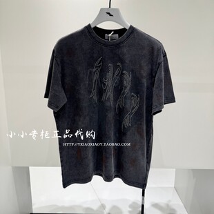 INXX专柜正品 2026夏款男女做旧镶钻宽松飘带短袖T恤 XSG2010104