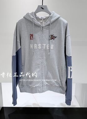 INXX刺绣破洞开衫卫衣外套