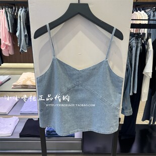 CK Jeans专柜正品 2025早秋款女士时尚百搭牛仔吊带背心 47C770G