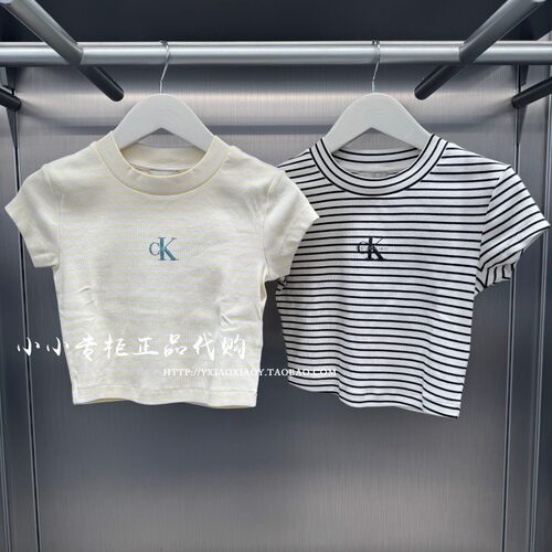 CKJeans露脐辣妹短袖T恤